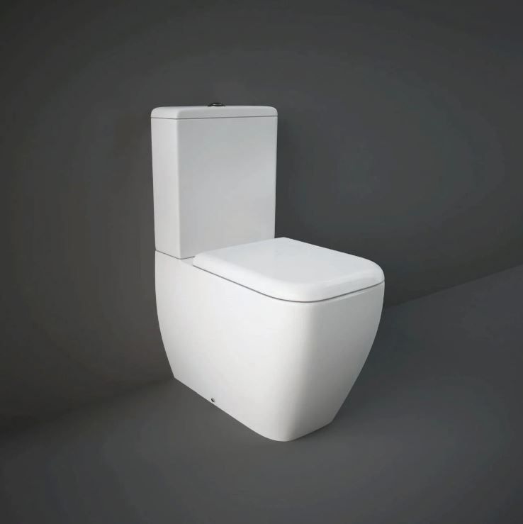 Rak Metropolitan Close Coupled Back To Wall Deluxe Pan ONLY - White - METCCBTWPAN - DL - TAP 'N' SHOWER