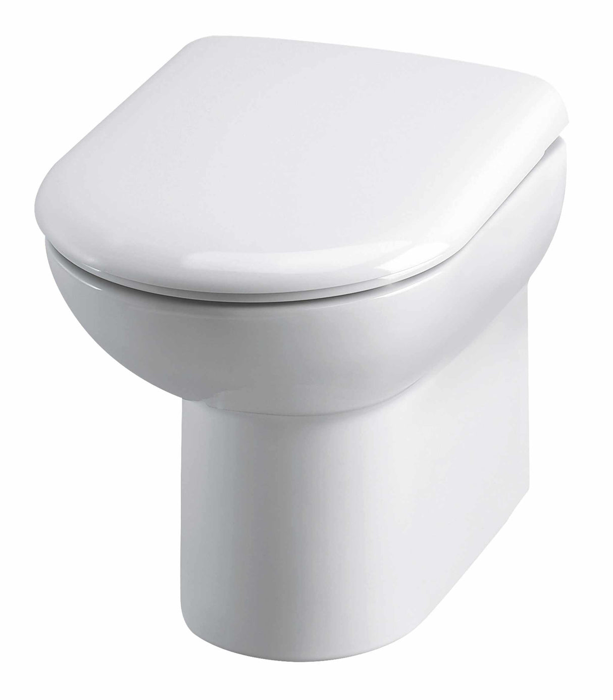 Hudson Reed Linton white back-to-wall toilet pan with soft close seat and 530mm projection