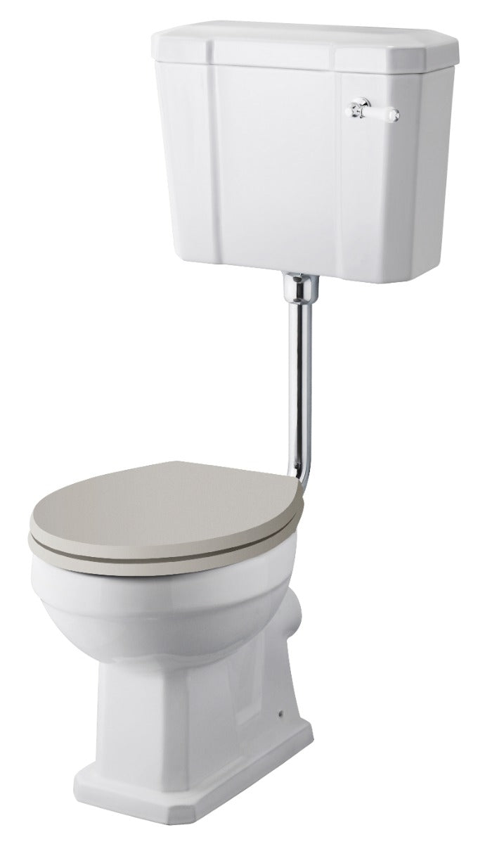 Launde Abbey Richmond Low Level Pan with Cistern and Flush Pipe Kit - White - TAP 'N' SHOWER