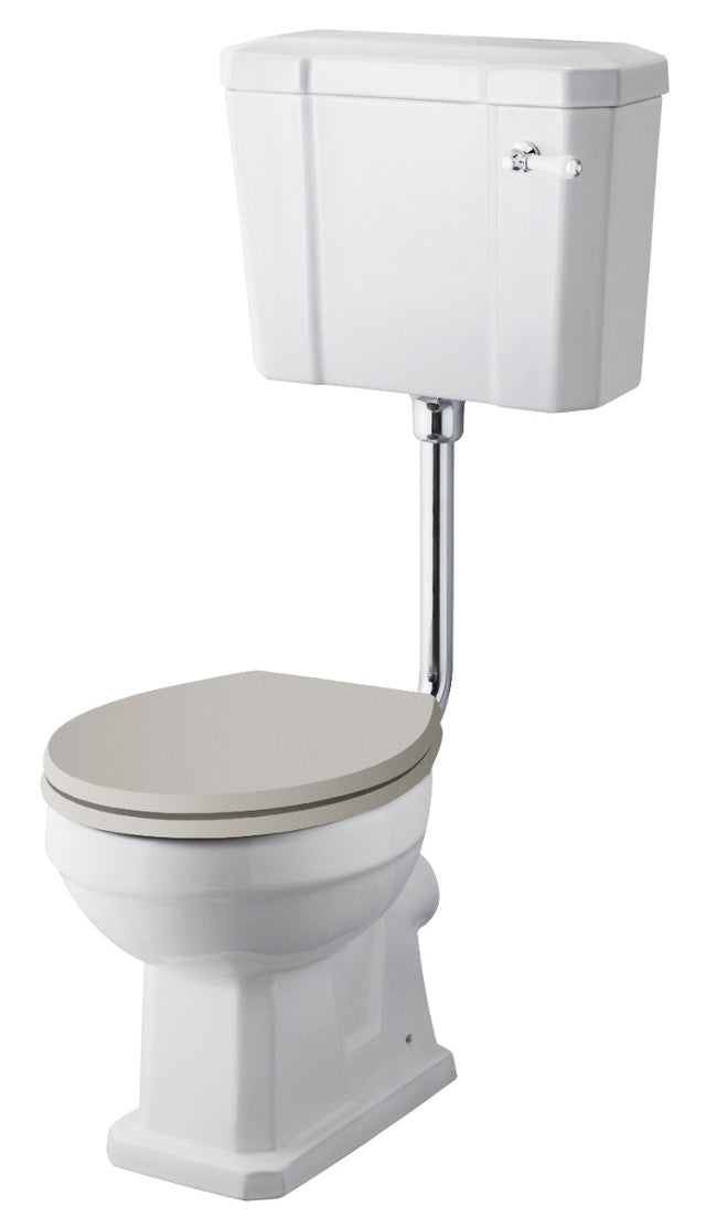 Launde Abbey Richmond Low Level Pan with Cistern and Flush Pipe Kit - White - TAP 'N' SHOWER