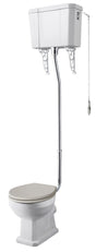 Launde Abbey Richmond High Level Pan with Cistern and Flush Pipe Kit - White - TAP 'N' SHOWER