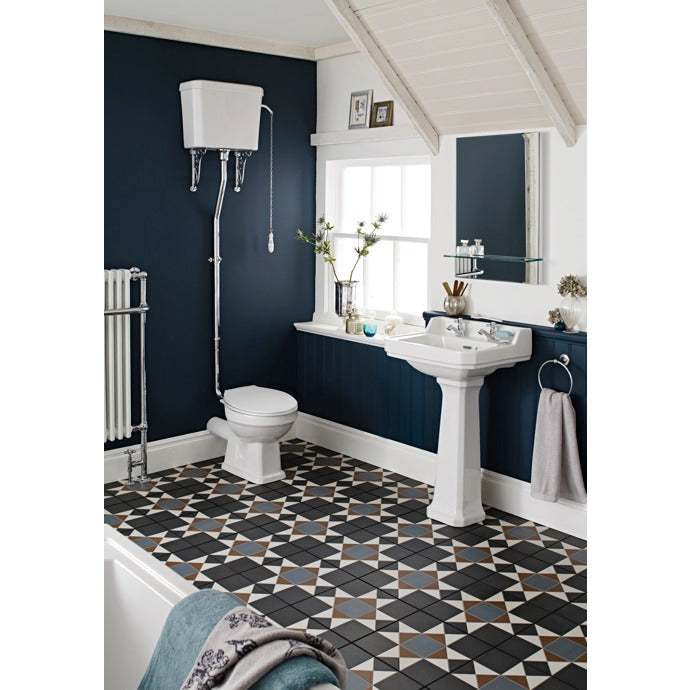 Nuie Carlton White Traditional High Level Pan, Cistern & Flush Pipe Kit - CCT002 - TAP 'N' SHOWER