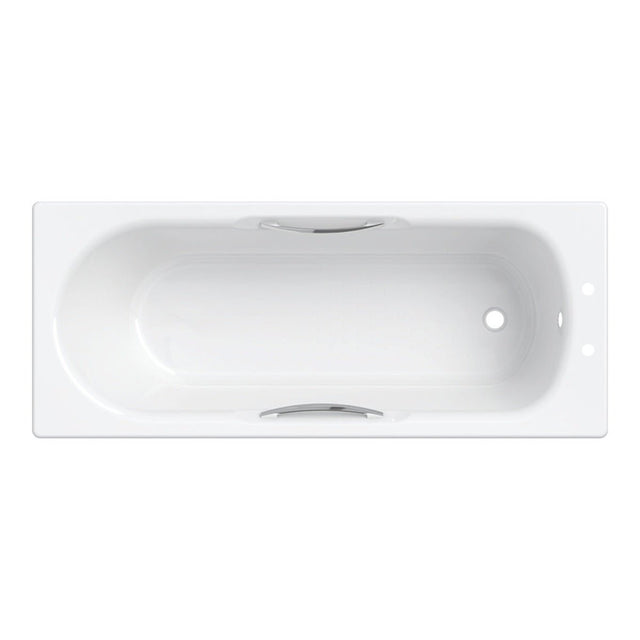 Twyford Celtic Bath 140 Litre 2 Tap Slip Resist 1700×700 - White - CE1572WH - TAP 'N' SHOWER
