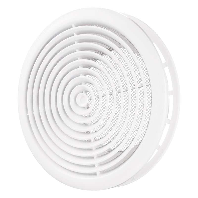 White circular ceiling mounted vent grille adjustable 100mm ventilation diffuser extract air by Blauberg