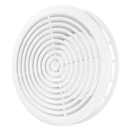 White circular ceiling mounted vent grille adjustable 100mm ventilation diffuser extract air by Blauberg