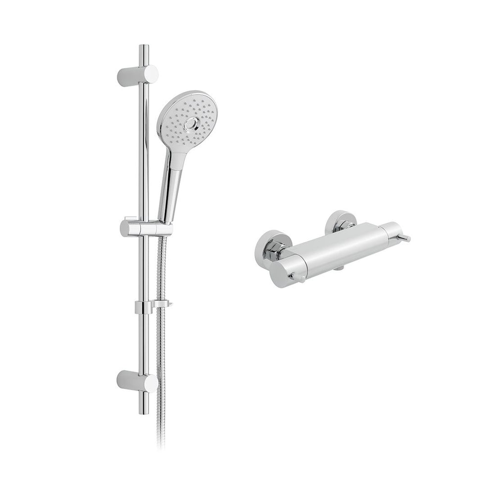 Vado Celsius Thermostatic Riser Rail Shower Kit - Chrome - CEL - 1701 - 1/2 - ORA - CP - TAP 'N' SHOWER