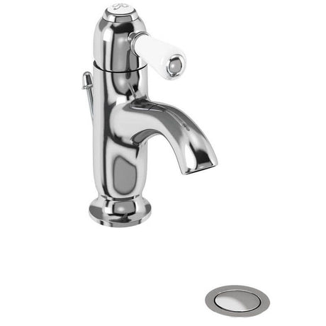 Burlington Chelsea Curved Spout Chrome Basin Mixer With Pop - Up Waste - CH22 - TAP 'N' SHOWER