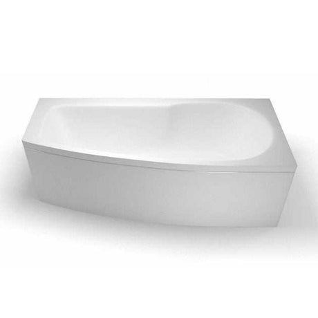 Cleargreen Right Handed Ecocurve shower bath with P-shaped design and smooth round curves, 1700mm length and 750mm/500mm width made of durable Lucite Acrylic