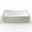 Cleargreen Single Ended Rectangular Sustain Bath 1600mm white acrylic heat-retaining bathtub with composite baseboards and steel leg frame