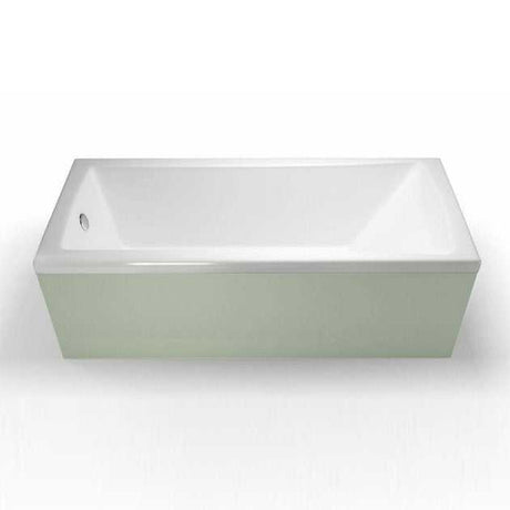 Cleargreen Single Ended Rectangular Sustain Bath 1600mm white acrylic heat-retaining bathtub with composite baseboards and steel leg frame