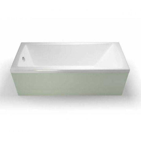 Cleargreen Single Ended Sustain rectangular white bath 1700mm by 800mm with overflow and steel rim support