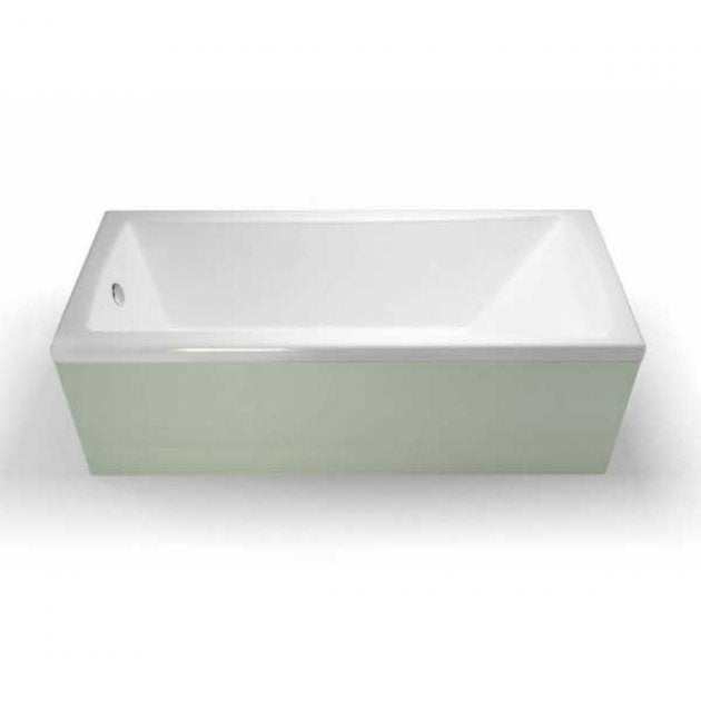 Cleargreen Single Ended Sustain rectangular white bath 1700mm by 800mm with overflow and steel rim support