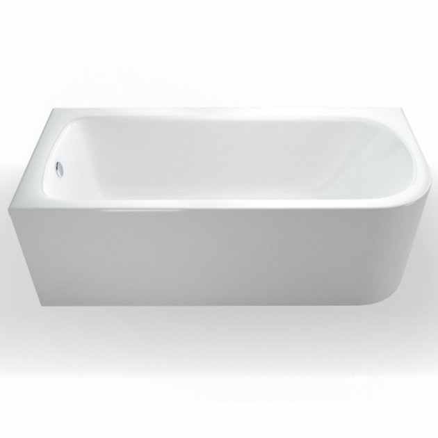 Cleargreen left handed single ended Viride offset rectangular white bath 1700mm by 750mm