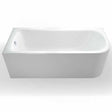 Cleargreen left handed single ended Viride offset rectangular white bath 1700mm by 750mm