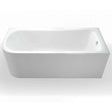 Cleargreen Right Handed single ended offset rectangular bath 1700mm x 750mm with Lucite Acrylic and steel leg frame