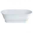 Clearwater Clear Stone Florenza white freestanding oval bath with rounded corners and traditional design