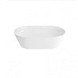 Clearwater 0 Tap Hole gloss white oval sit-on countertop basin 550mm wide