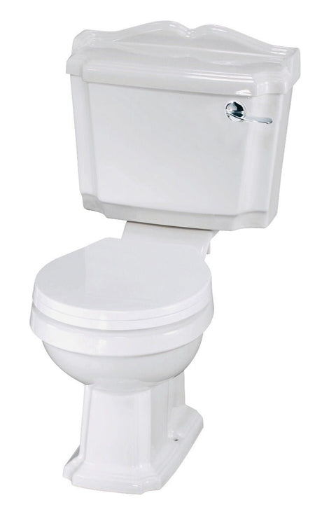 Launde Abbey Legend Close Coupled WC - White - TAP 'N' SHOWER