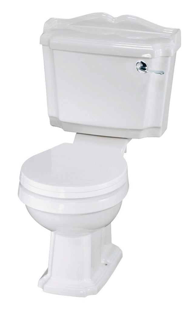Launde Abbey Legend Close Coupled WC - White - TAP 'N' SHOWER