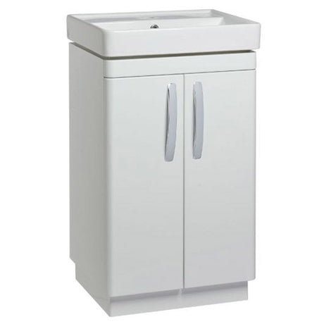 Tavistock Compass Gloss White 500mm Freestanding Basin Vanity Unit ONLY - CM500FW - TAP 'N' SHOWER