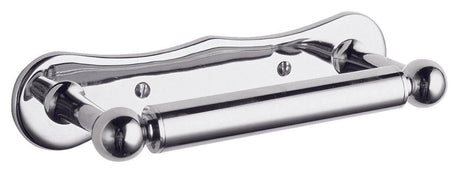 Launde Abbey Victrion Dog Bone Toilet Roll Holder with Back Plate - Brushed Chrome - TAP 'N' SHOWER