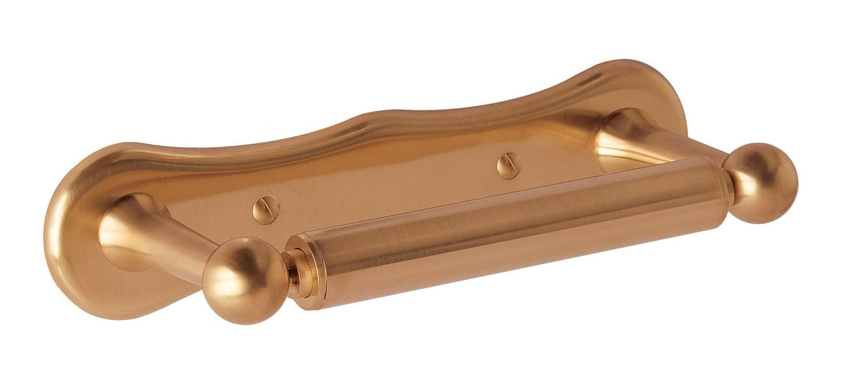 Launde Abbey Victrion Dog Bone Toilet Roll Holder with Back Plate - Brushed Copper - TAP 'N' SHOWER