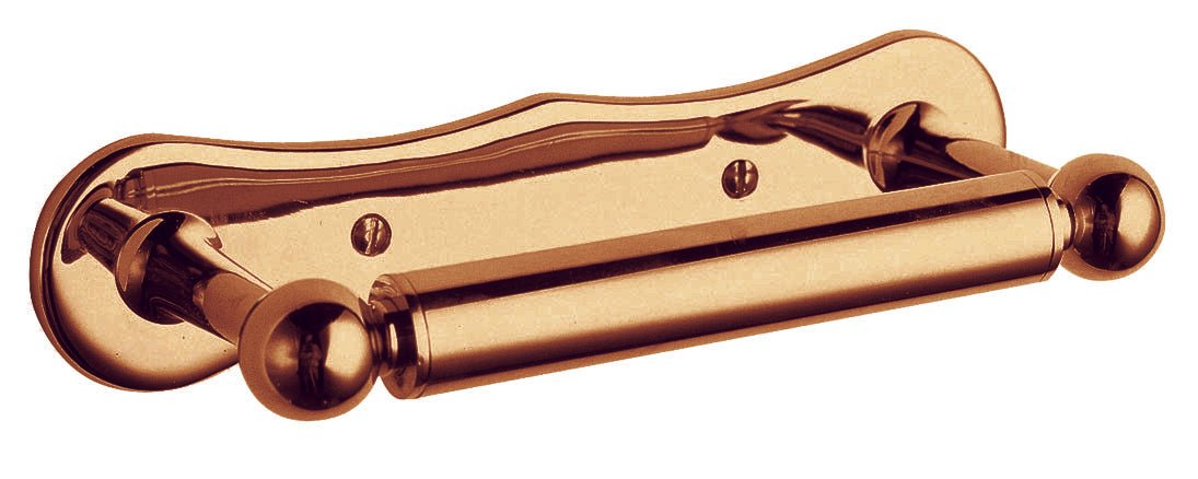 Launde Abbey Victrion Dog Bone Toilet Roll Holder with Back Plate - Copper - TAP 'N' SHOWER