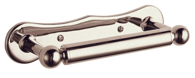 Launde Abbey Victrion Dog Bone Toilet Roll Holder with Back Plate - Nickel - TAP 'N' SHOWER