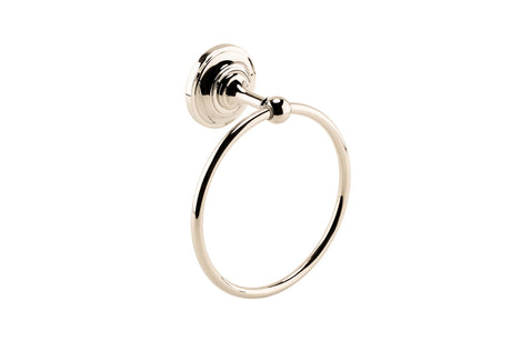 Launde Abbey Victrion Classic Rounded Towel Ring - Nickel - TAP 'N' SHOWER