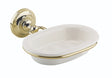 Launde Abbey Victrion Ceramic Soap Dish Holder - Brushed Gold - TAP 'N' SHOWER