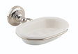 Launde Abbey Victrion Ceramic Soap Dish Holder - Nickel - TAP 'N' SHOWER