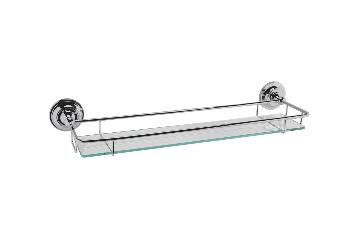Launde Abbey Victrion Gallery Shelf - Brushed Chrome - TAP 'N' SHOWER