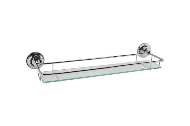 Launde Abbey Victrion Gallery Shelf - Brushed Chrome - TAP 'N' SHOWER