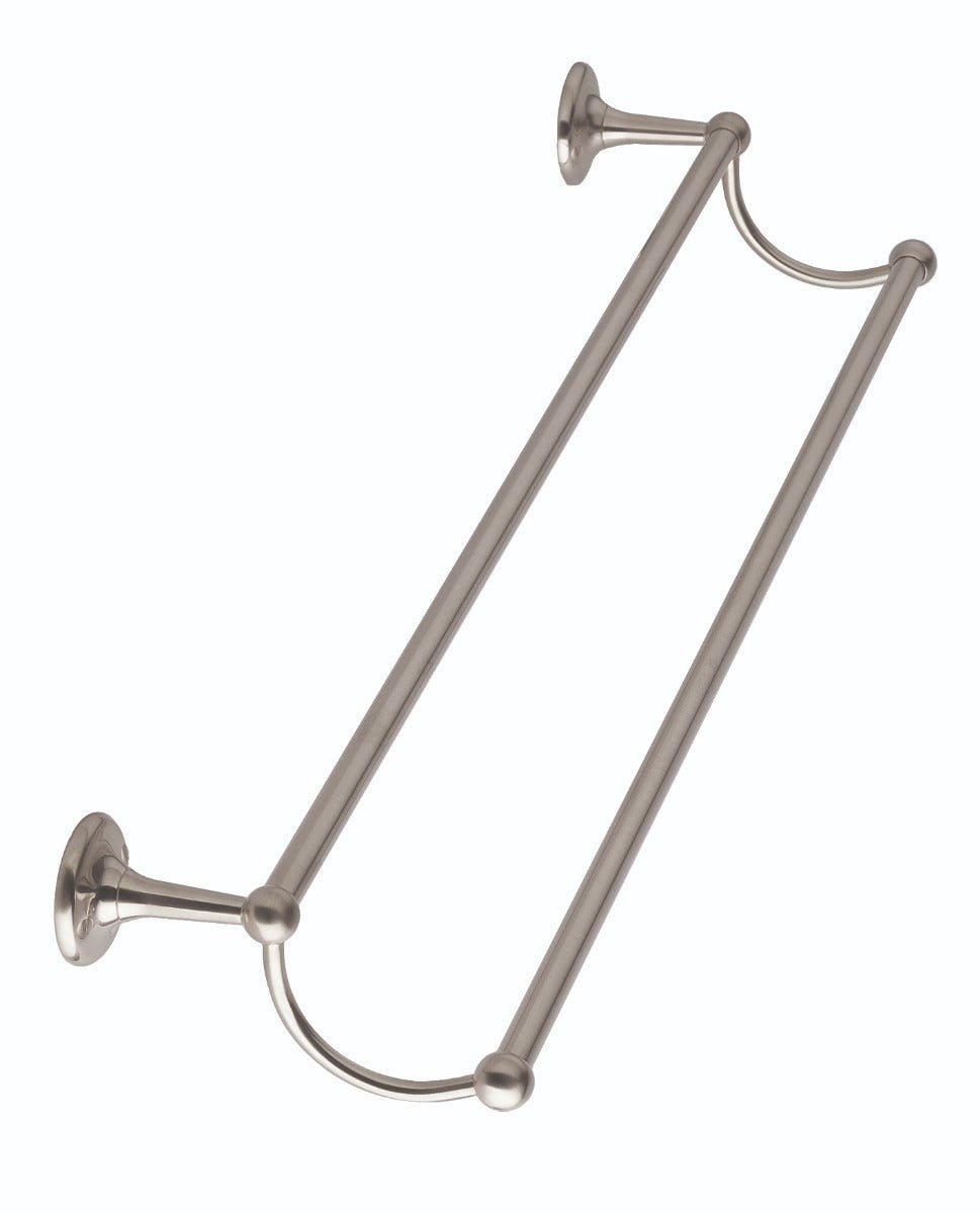 Launde Abbey Victrion Double Towel Rail - Brushed Nickel - TAP 'N' SHOWER