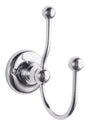 Launde Abbey Victrion Double Robe Hook - Chrome - TAP 'N' SHOWER