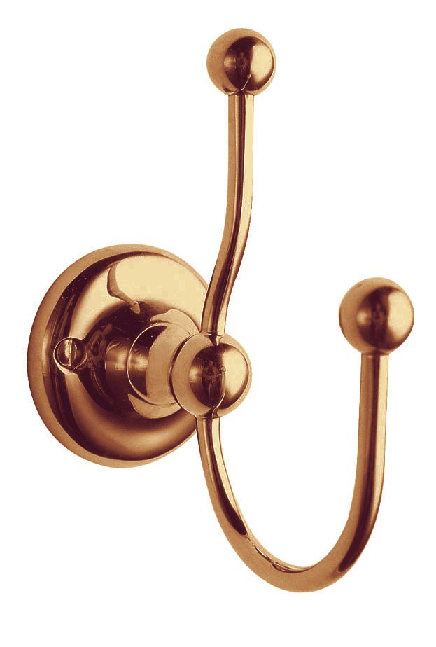 Launde Abbey Victrion Double Robe Hook - Copper - TAP 'N' SHOWER