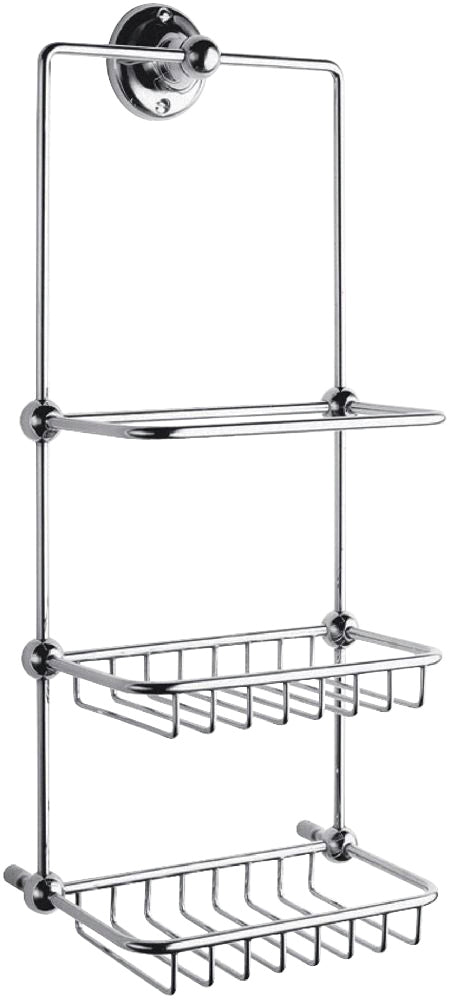 Launde Abbey Victrion 3 Tier Shower Tidy - Chrome - TAP 'N' SHOWER