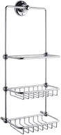 Launde Abbey Victrion 3 Tier Shower Tidy - Chrome - TAP 'N' SHOWER