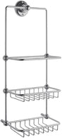 Launde Abbey Victrion Shower Tidy - Brushed Chrome - TAP 'N' SHOWER