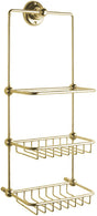 Launde Abbey Victrion 3 Tier Shower Tidy - Gold - TAP 'N' SHOWER