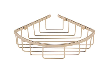 Launde Abbey Victrion Corner Shower Basket - Brushed Nickel - TAP 'N' SHOWER