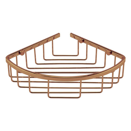 Launde Abbey Victrion Corner Shower Basket - Gold - TAP 'N' SHOWER