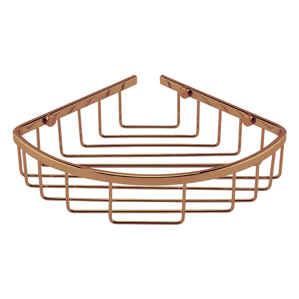 Launde Abbey Victrion Corner Shower Basket - Gold - TAP 'N' SHOWER
