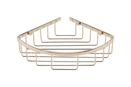 Launde Abbey Victrion Corner Shower Basket - Nickel - TAP 'N' SHOWER