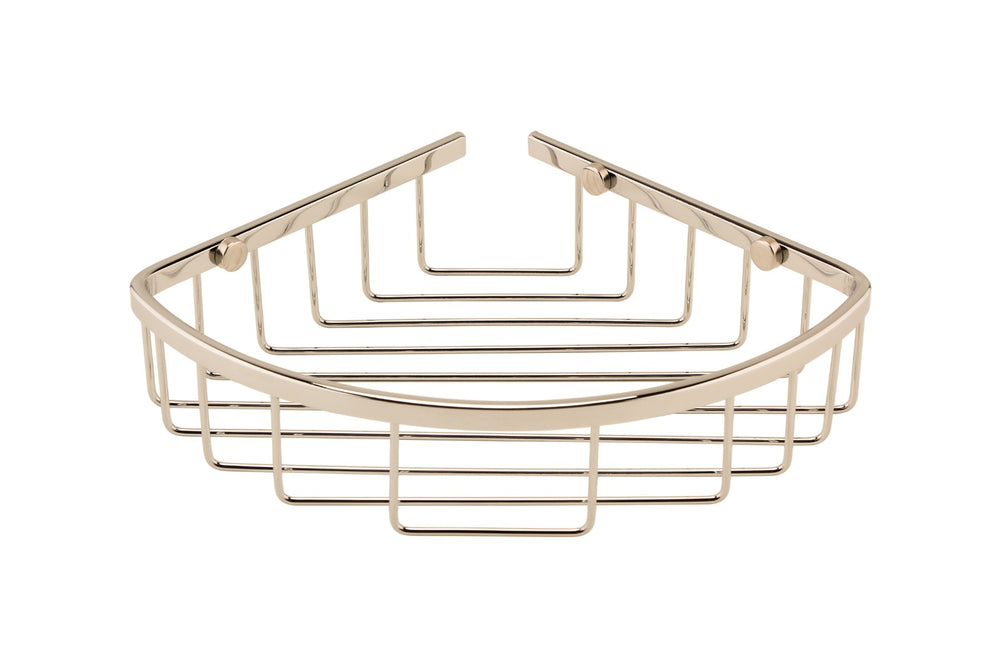 Launde Abbey Victrion Corner Shower Basket - Nickel - TAP 'N' SHOWER