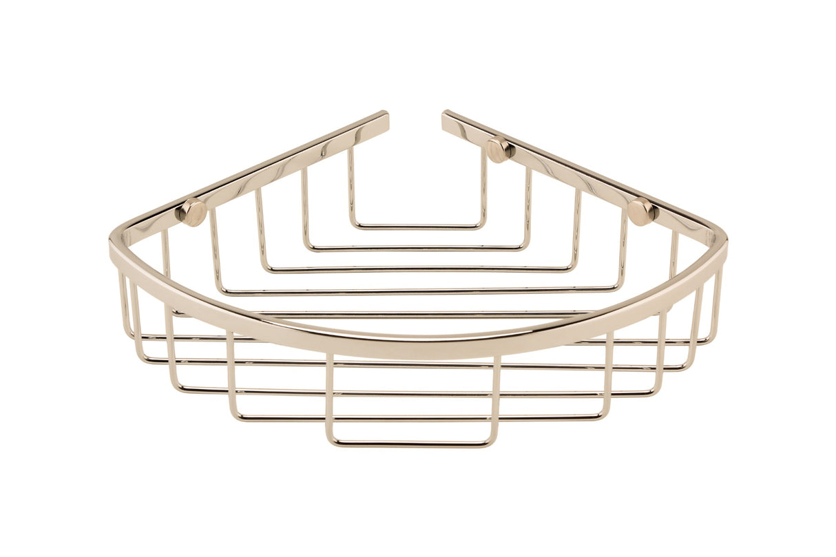Launde Abbey Victrion Corner Shower Basket - Nickel - TAP 'N' SHOWER
