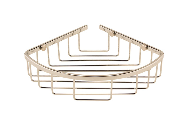 Launde Abbey Victrion Corner Shower Basket - Nickel - TAP 'N' SHOWER