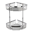 Launde Abbey Victrion Double Corner Shower Basket - Chrome - TAP 'N' SHOWER