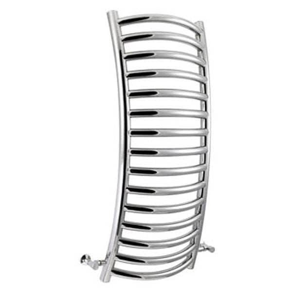 Vogue Flexx Designer Curved Heated Towel Rail 1240mm H x 550mm W Dual Fuel - TAP 'N' SHOWER