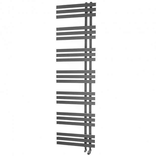 Towelrads Cobham Straight Heated Towel Rail 1800mm High x 500mm Wide - Anthracite - 120891 - TAP 'N' SHOWER